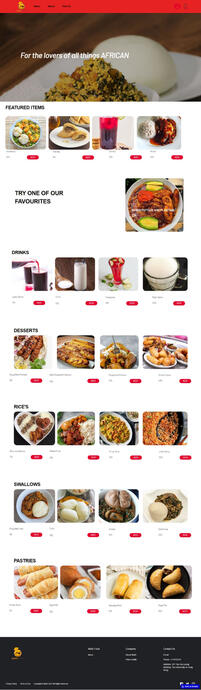 Restaurant website designed with Bubble.io