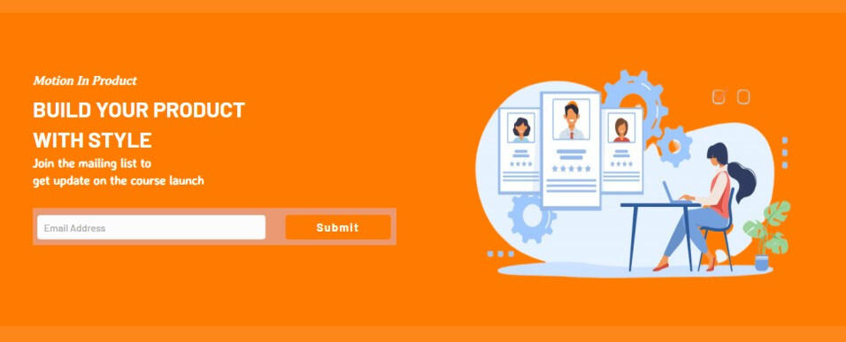 Sign up form built on Bubble.io